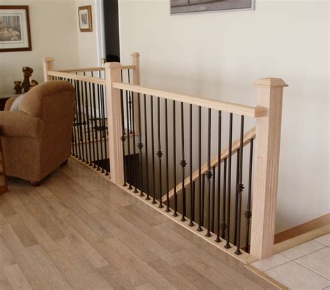 30 Indoor Wood Stair Railing Designs