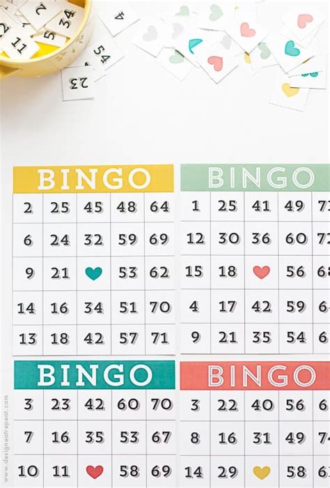 After creating your customer bingo cards you can also purchase hard paper or board stock at your local store to print these cards which will make your bingo cards a bit higher quality! Printable Bingo Cards - Game Night Idea! - Design Eat Repeat