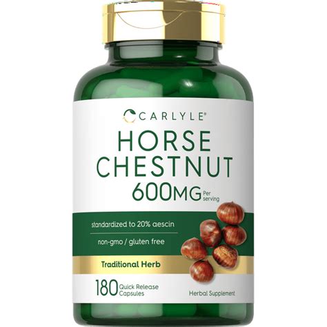 Horse Chestnut Extract 600mg 180 Capsules By Carlyle