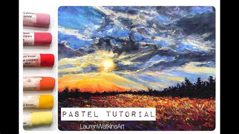 Painting A Sunset Using Soft Pastels And Pan Pastels Youtube