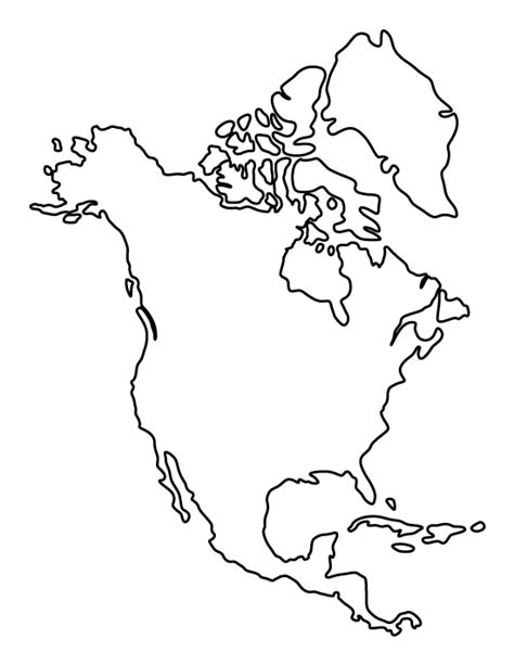 Printable North America Template North America Map America Map