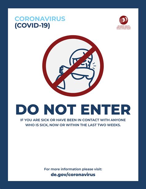 Printable Signs Delawares Coronavirus Official Website