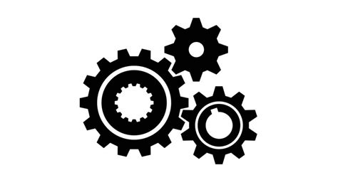 Three Rotating 3d Gears On A White Background Stock Footage Video