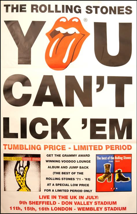 Rolling Stones Poster For You Cant Lick Em Tour Original Poster Shop