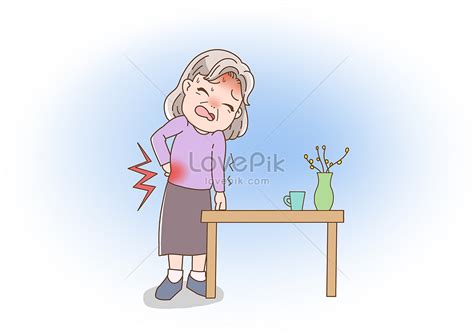 Pinggang belakang sakit dapat diakibatkan gangguan berbagai struktur yang ada di tulang belakang, mulai dari otot, ligamen, saraf, hingga tulang belakang. Gambar Orang Sakit Pinggang Kartun