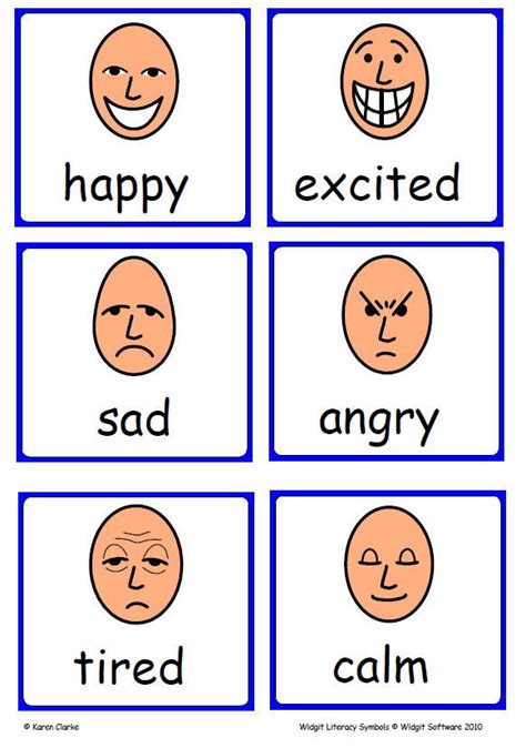 In this free emotions theme activities pack you'll get 24 pages of emotions. Widgit- Emotions flashcards | Teaching Resources | Emotions cards, Teaching emotions, Flashcards ...