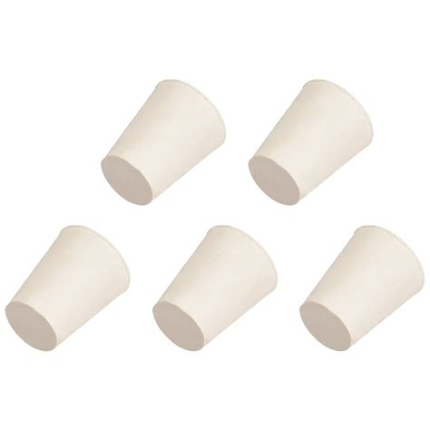 White Tapered Shaped Solid Rubber Stopper For Lab Tube Stopper Size 2 5