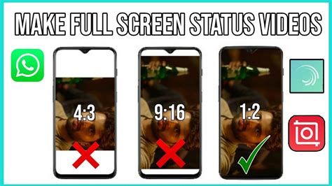 How To Make Full Screen Whatsapp Status12 Video Resolutiontech
