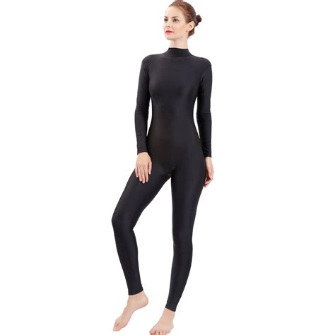 Gaibest Adult High Neck Zip One Piece Unitard Full Body Leotard Unisex For Dancewear