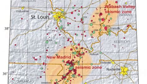 New Madrid Fault Map Map Of The World