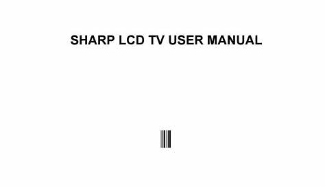 sharp television manual