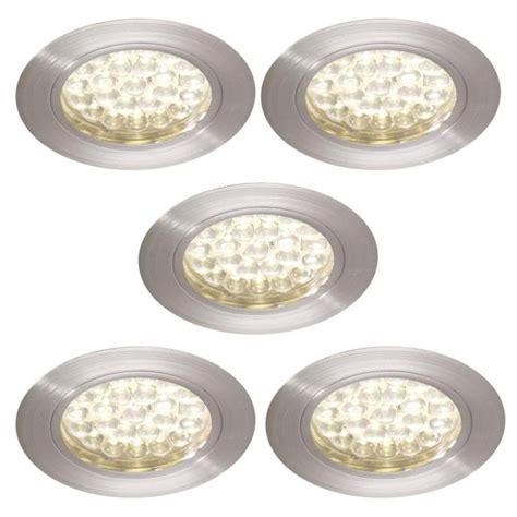 5 X Recessed Led Under Cabinet Lights In Cool Or Warm White