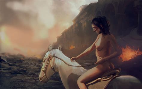 Arya On Horseback By Fi Fi Hentai Foundry