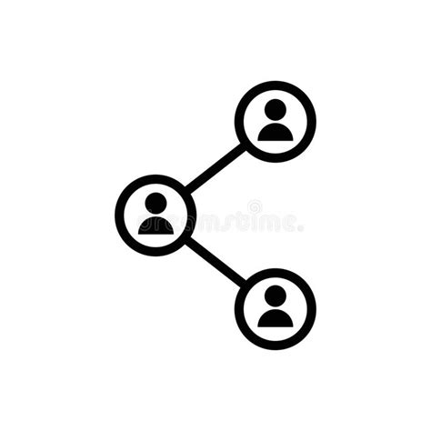 Social Network Icon People Network Illustration Stock Vector