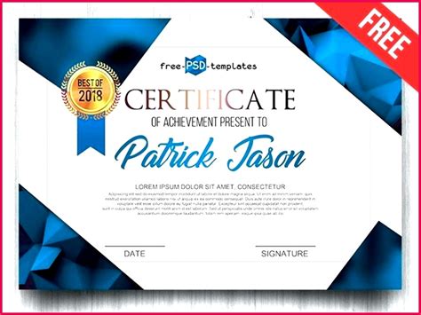 Free Printable Fill In Certificates Free Golden Formal Award
