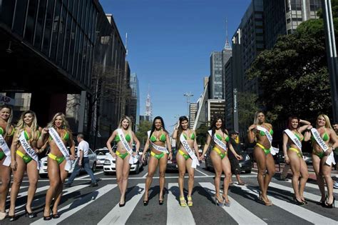 Models Perform In Sao Paulo Brazil To Promote Odd Beauty Pageant