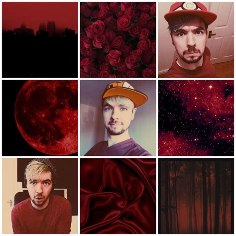 Jacksepticeye Red Aesthetic Mood Board Jacksepticeye Mood Board