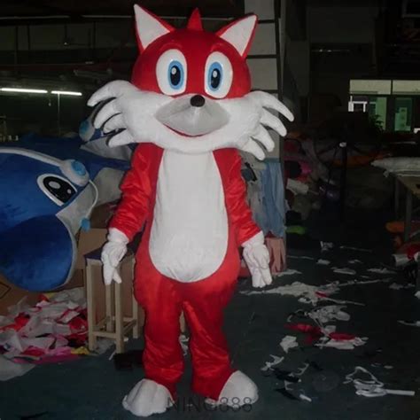 Red Fox Mascots Costume Cartoon Character Party Clothing Fancy Dress Adult Size 17203 Picclick