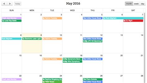Fullcalendar Simple Calendar