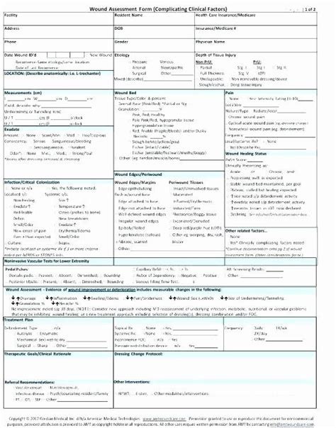 Nursing Assessment Documentation Template Best Of Wound Care