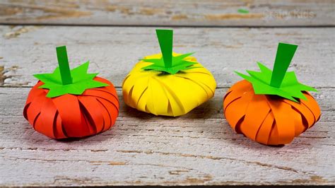 How To Make Pumpkin Halloween Using Paper Easy Halloween Crafts For