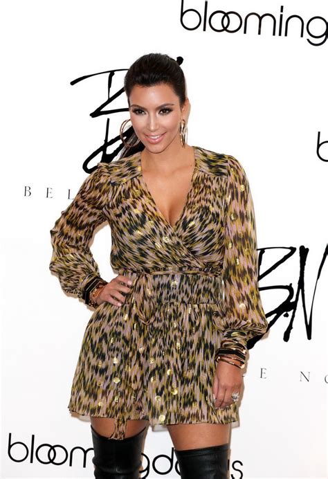 Kim Kardashian In Fuckme Boots Promoting Her Belle Noel Jewelry Line At