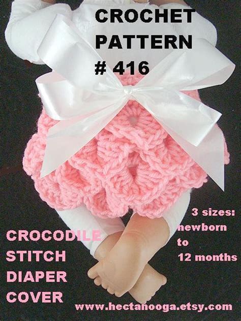 Baby Crochet Patterns Diaper Cover 416 Crocodile Stitch Etsy