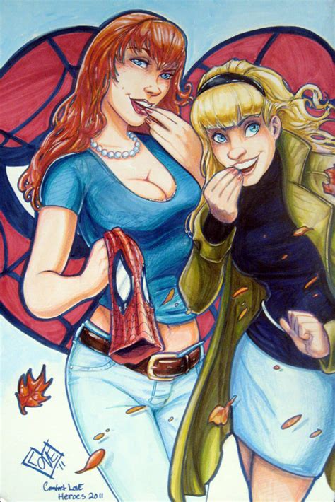 mary jane and gwen stacy by comfortlove on deviantart
