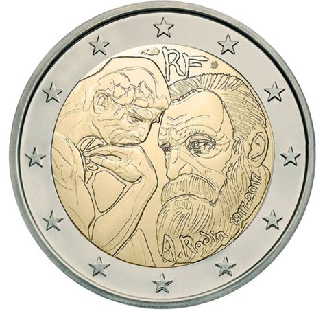 France 2 Euro 2017 Auguste Rodin Special 2 Euro Coins Eurocoinhouse
