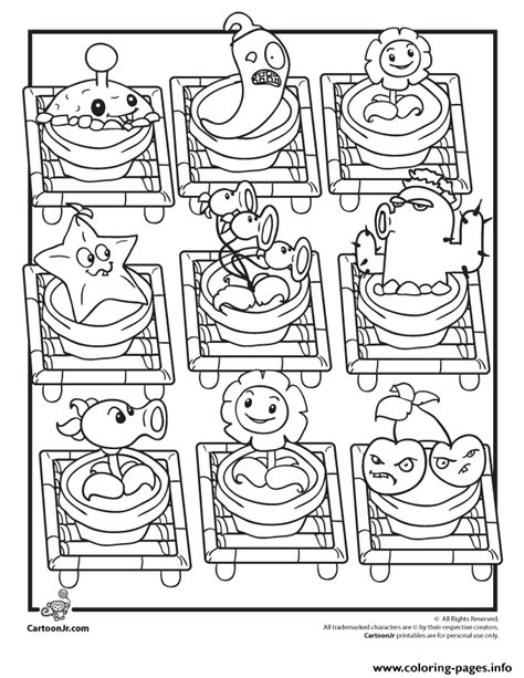 View and print full size. Print Characters Plants Vs Zombies Coloring Pages ...