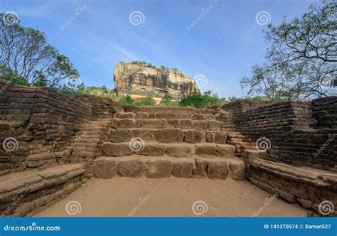Sigiriya Rock Fortress 5 Century Ruined Castle In Sri Lanka Stock Photo