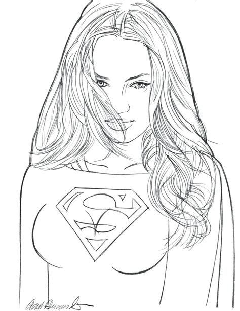 Coloring Pages Of Supergirl At Free