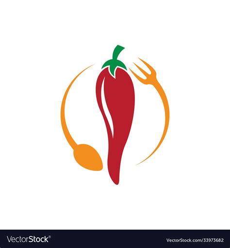 Hot Spicy Food Logo Royalty Free Vector Image Vectorstock