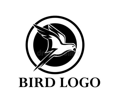 Red Bird In A Circle Shape Logo Design Illustration On A White