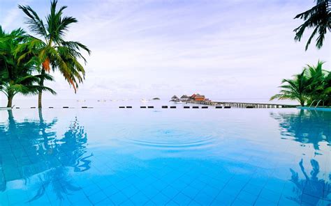 Wallpaper Sea Bay Beach Swimming Pool Resort Tropical Lagoon