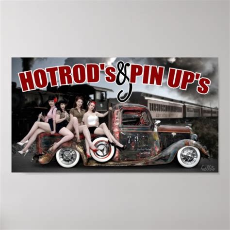 Fuelfoto Hot Rods And Pin Ups Poster Zazzle