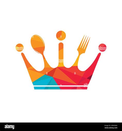 Food Kingdom Vector Logo Design Royal Food Logo Concept Stock Vector