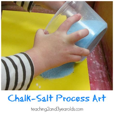 Process Art With Chalk Salt Teaching 2 And 3 Year Olds