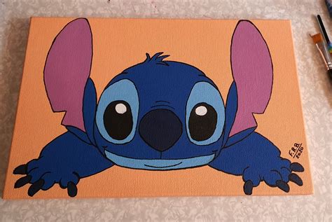 Stitch Canvas Disney Canvas Paintings Mini Canvas Art Diy Canvas Art