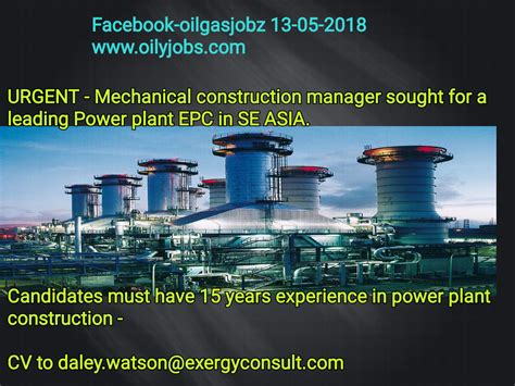 The government of malaysia's official portal. Mechanical Construction Manager - Join Oil Plant