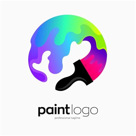 Premium Vector Colorful Paint Brush Logo Design