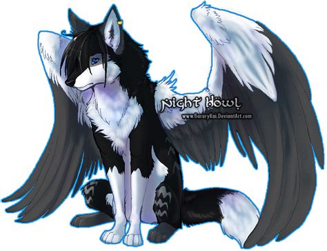 Much tender groomings yes, it reminds me of mercy and adam too ^. Night Howl Winged Wolf. On Deviant Art. Credit to: Garury Kai | Anime wolf, Animal drawings ...