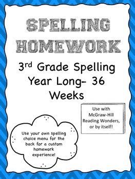1 3rd grade lesson 2 spelling words vce pattern. Year Long 3rd Grade Spelling Lists/Homework *McGraw-Hill Reading Wonders*