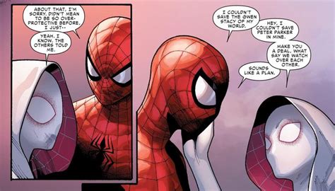 This Is A Beautiful Moment That I Hope Gets Touched Upon In Into The Spider Verse Spiderman