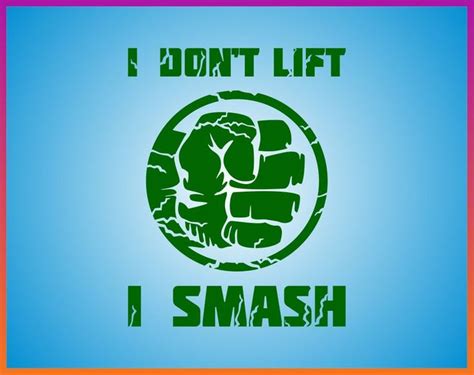 Hulk svg I Dont Lift I Smash Superhero DC comics logo avenger | Etsy