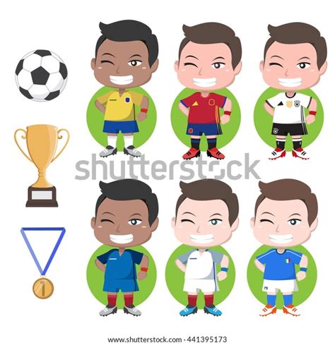 Soccer Football Team Cartoon Character Vector Stock Vector