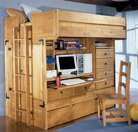 Loft Bed With Desk Designs And Features Inoutinterior