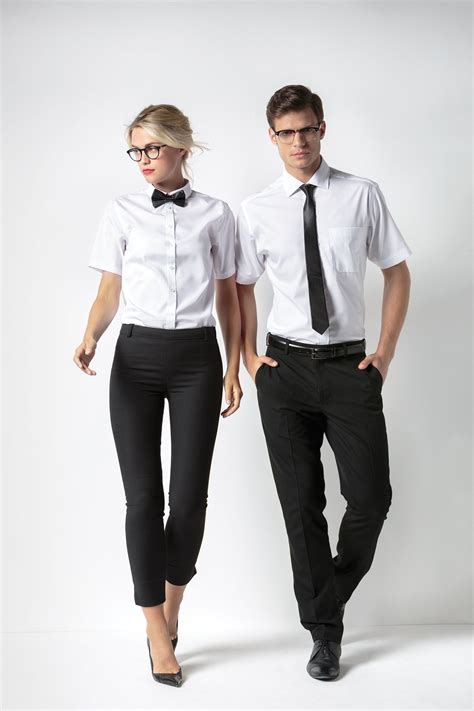 kk115 men s and kk315 women s premium non iron corporate shirt restaurant uniforms