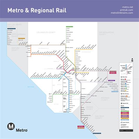 Los Angeles Rail System Map