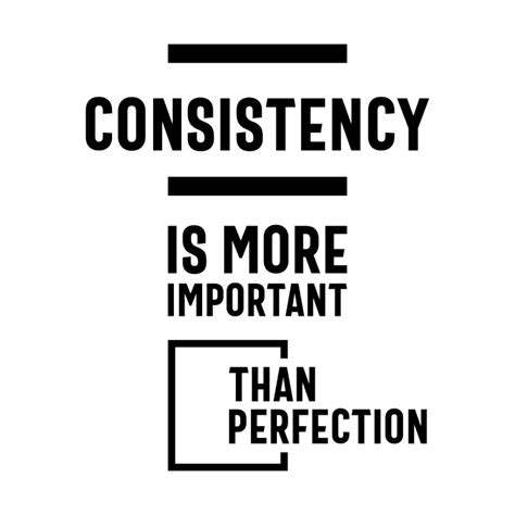 Consistency Is More Important Than Perfection Motivational Quotes